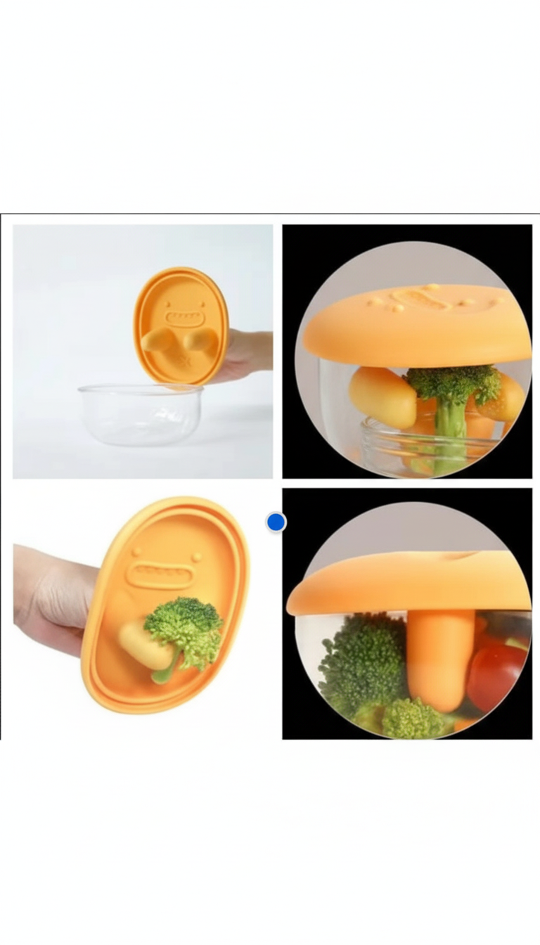 Glove lid protecting the food